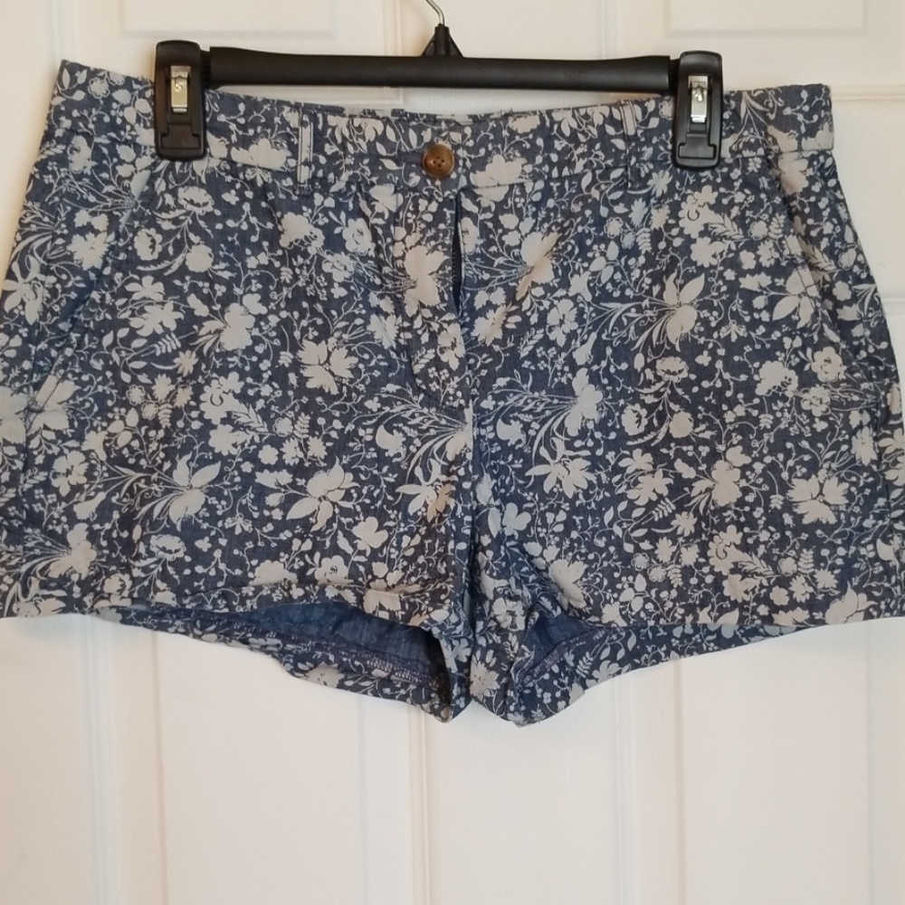 Blue floral shorts